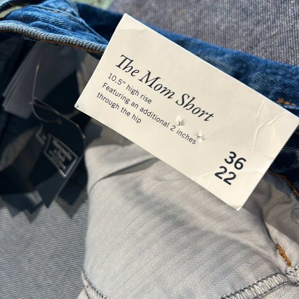 Abercrombie & Fitch Curve Love High Rise Mom Short size 36/22 NWT Cut-Off - Picture 6 of 6
